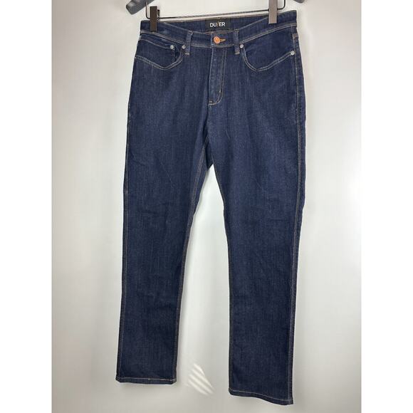 DU/ER L2X Relaxed Taper Jeans Men's Size 32 X 30 Dark Performance Stretch DUER - Picture 2 of 15